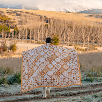 Ochre Woven Picnic Rug XL