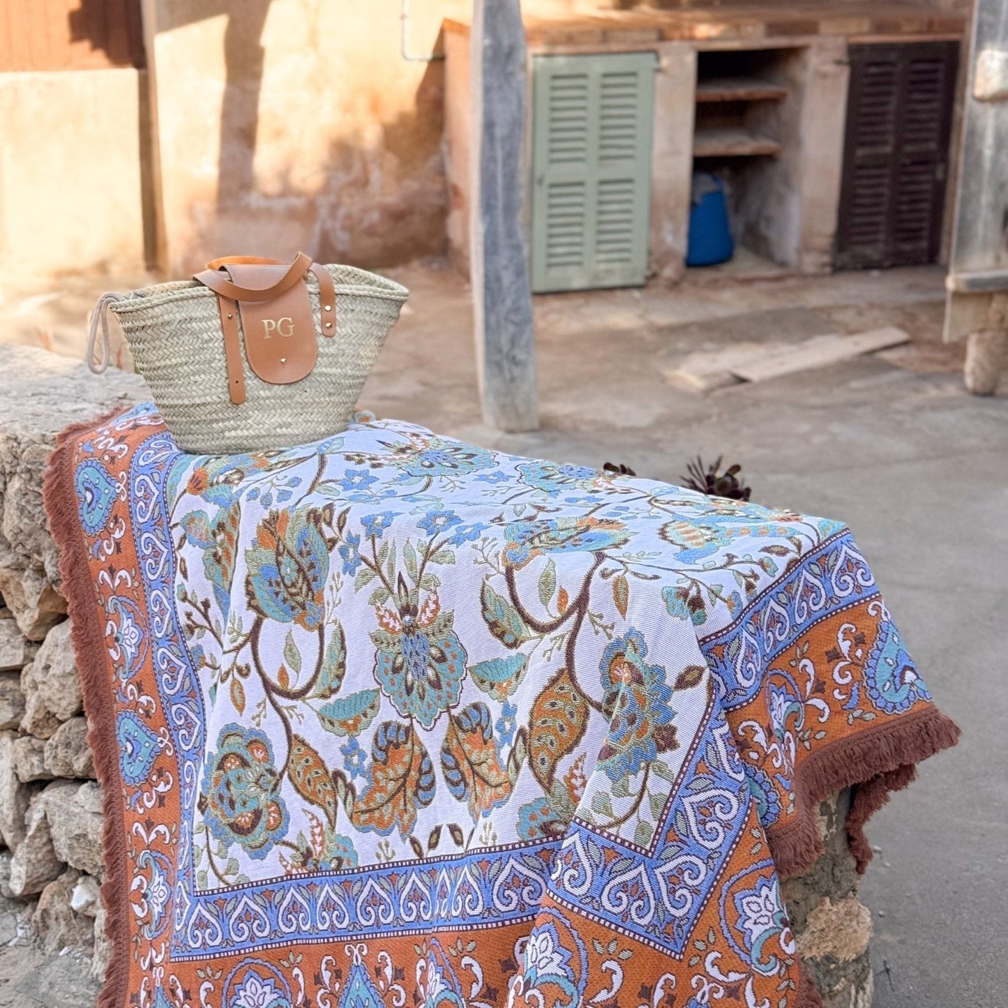 Raffia Woven Picnic Rug XL