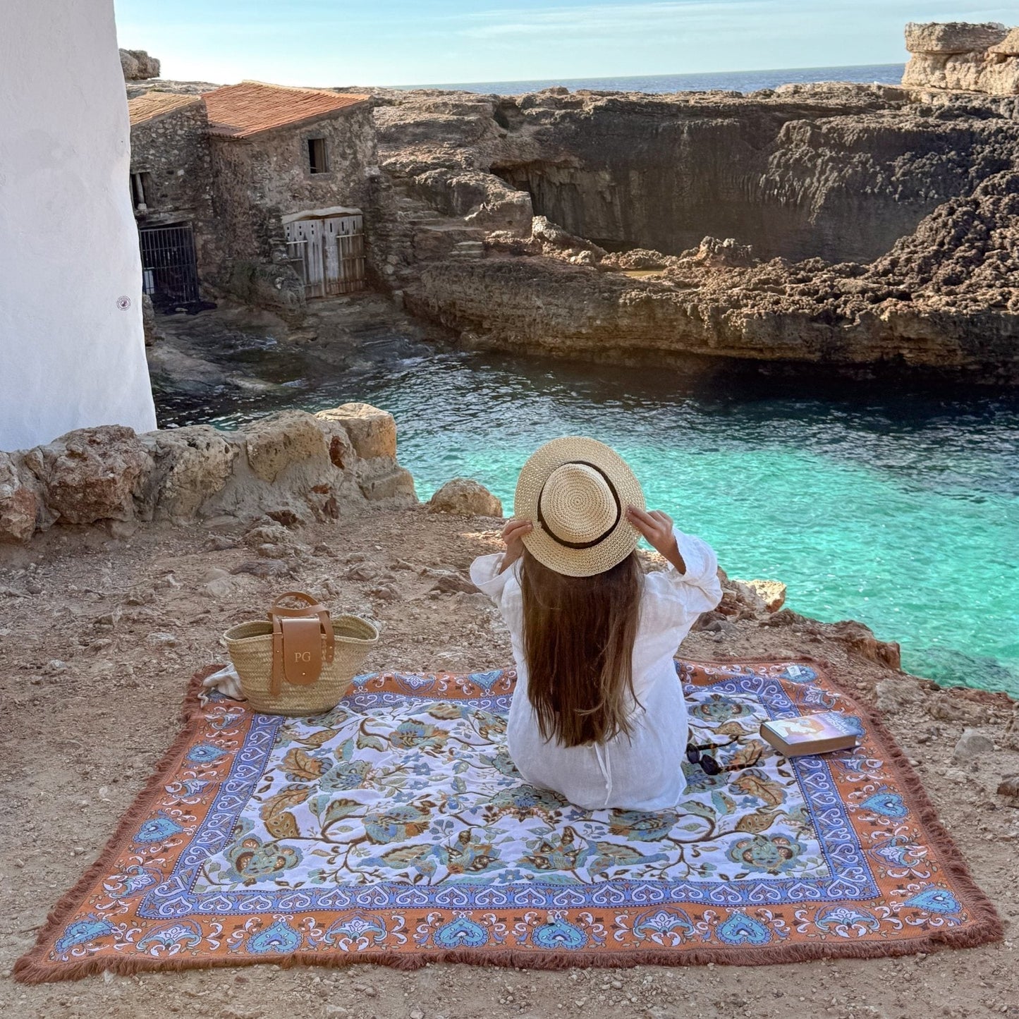 Raffia Woven Picnic Rug XL